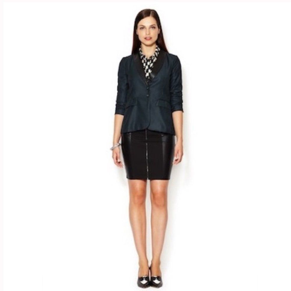 Isabel Lu Faux Leather Mini Skirt in Black Small NWT